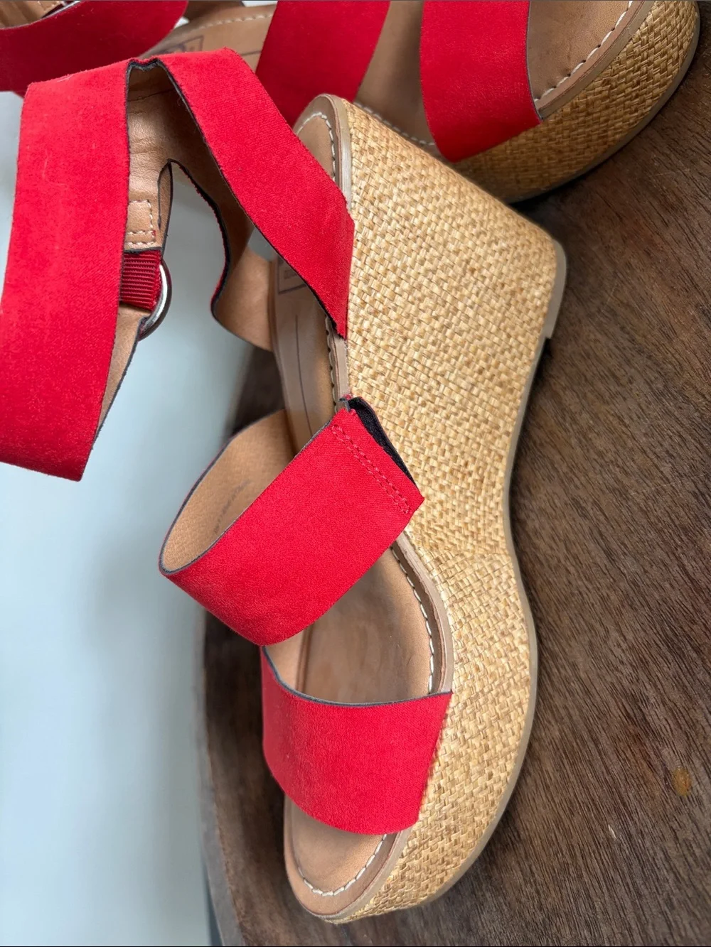 Dv8 Dolce Vita Red Wedge Sandals